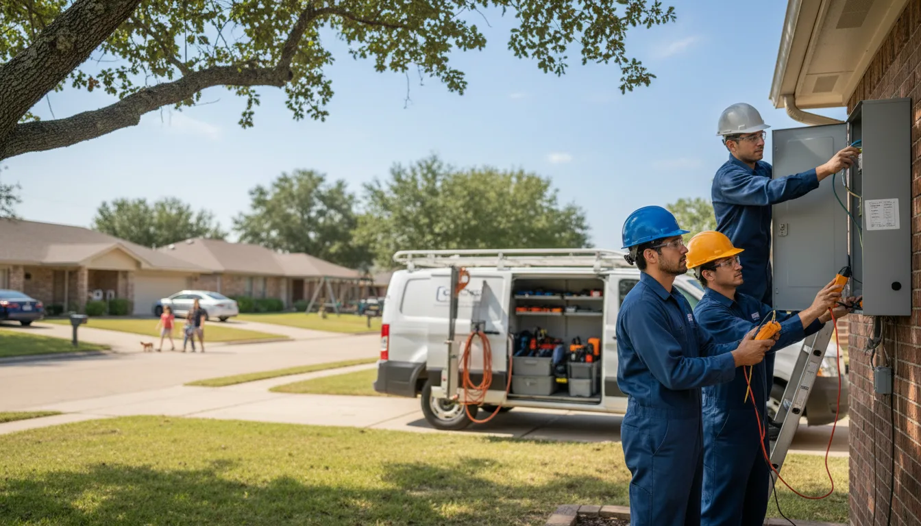 Certified electrician providing emergency electrical services in Canton, TX